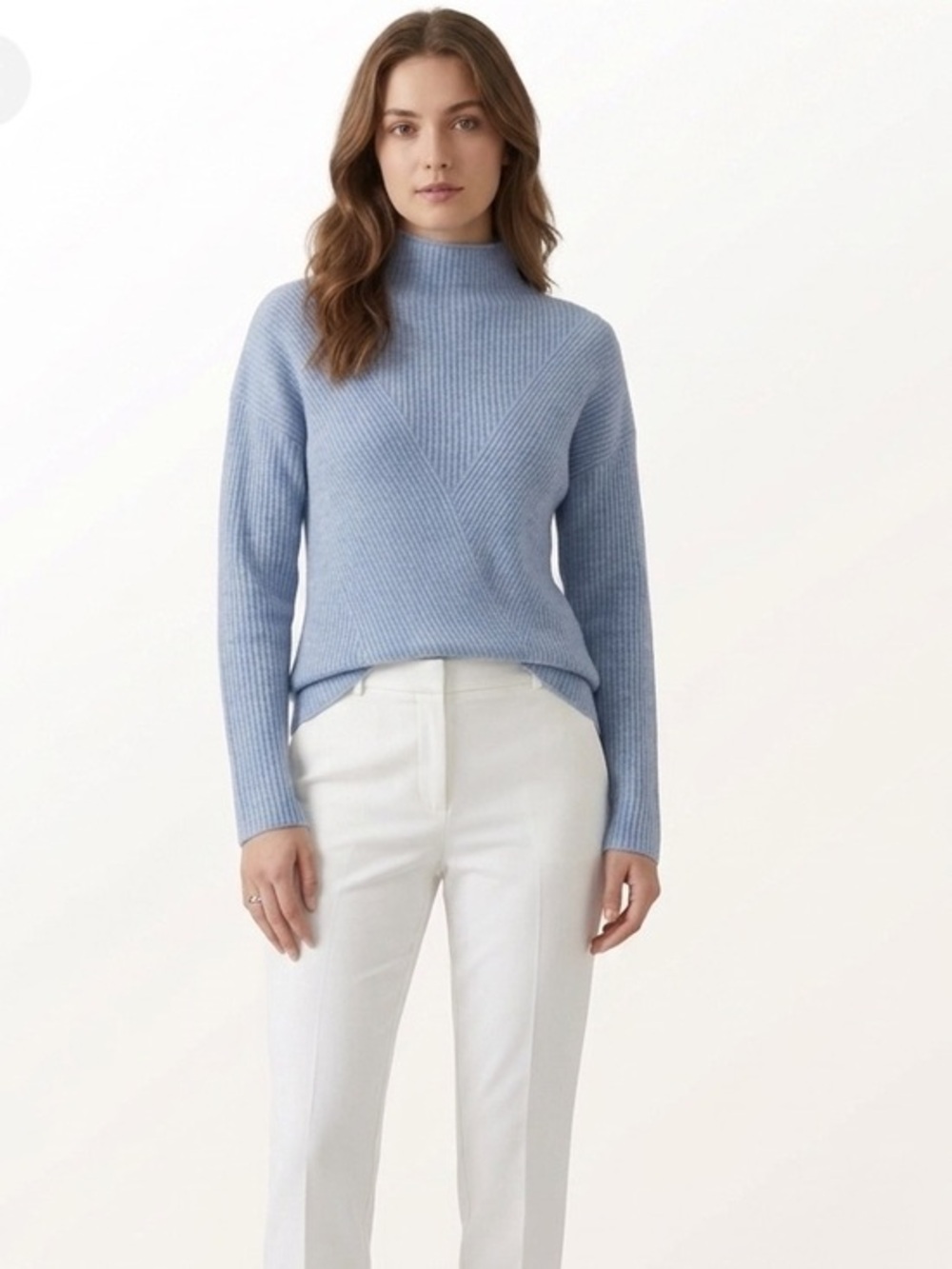 Powder Blue Mockneck Sweater Size Extra Small